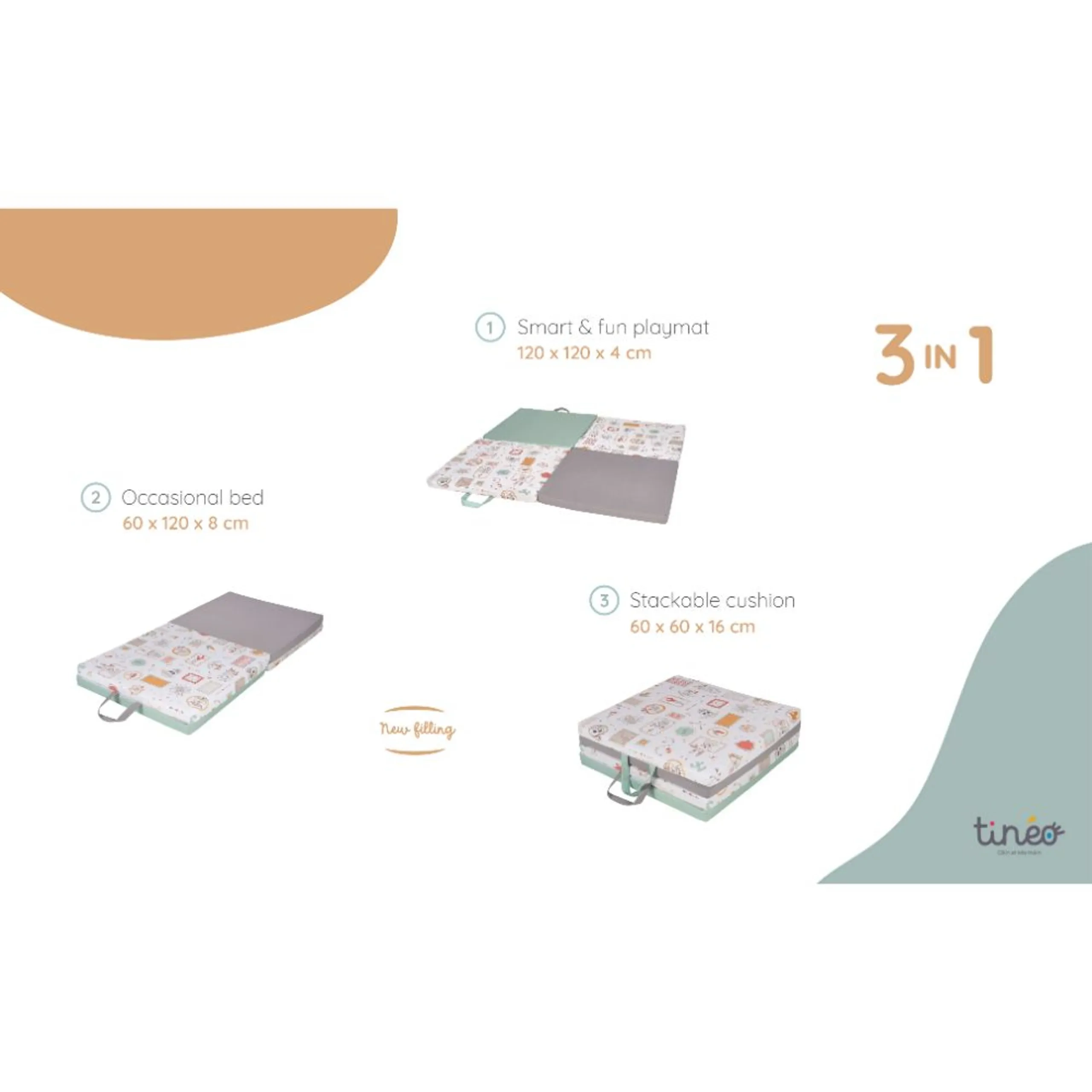 3 in 1 Smart And Fun Playmat - Indian Spirit 0 months