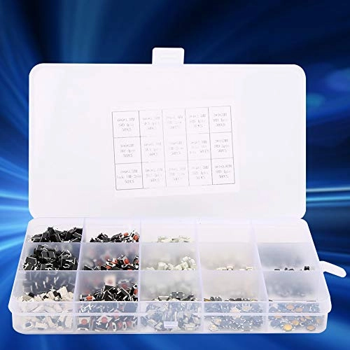 Tactile Push Button Switch - 750pcs 15-value Assortment Kit