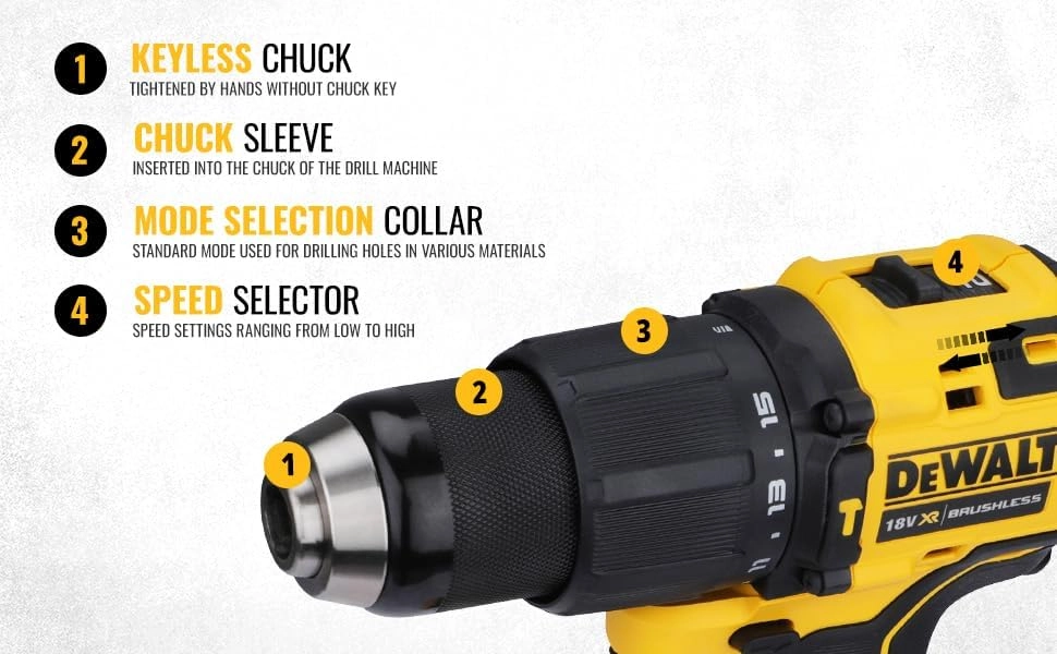 DCD709N - 18V 65Nm 13mm chuck