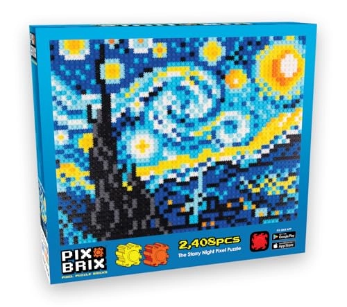 Starry Night Pixel Art Puzzle - Building 2408 piece(s)