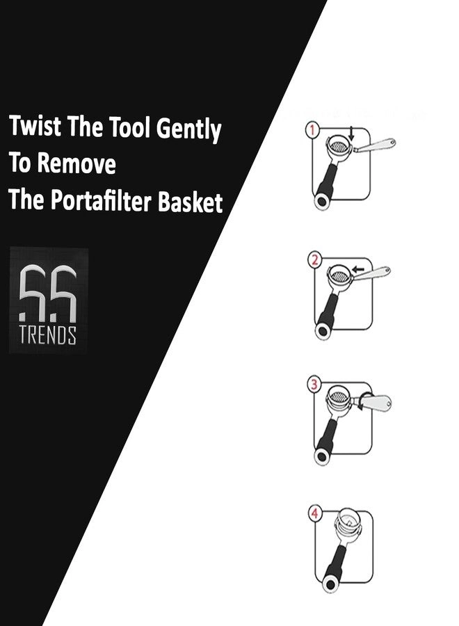 Portafilter Basket Remover Tool - Stainless Steel Espresso Cleaning Accessories