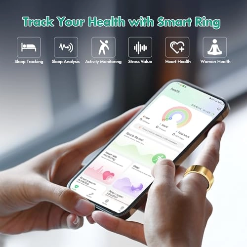 Smart Ring - Fitness Tracker Sleep Monitoring 10-Day Battery Life