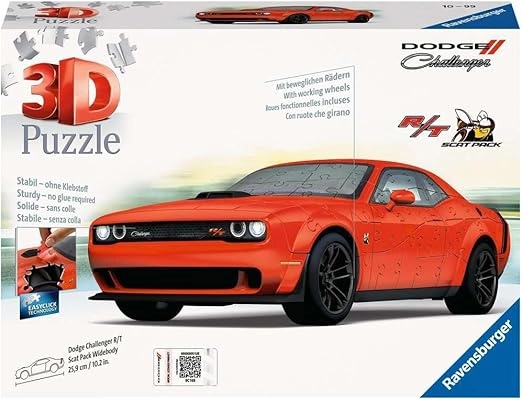 Ravensburger Dodge Challenger R/T Scat Pack Widebody 3D Puzzle (11284-5) - 108 pcs