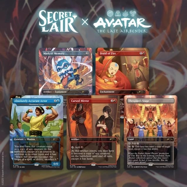 Wizards of the Coast Secret Lair x Avatar: The Last Airbender - The Ember Island Players - 5pcs
