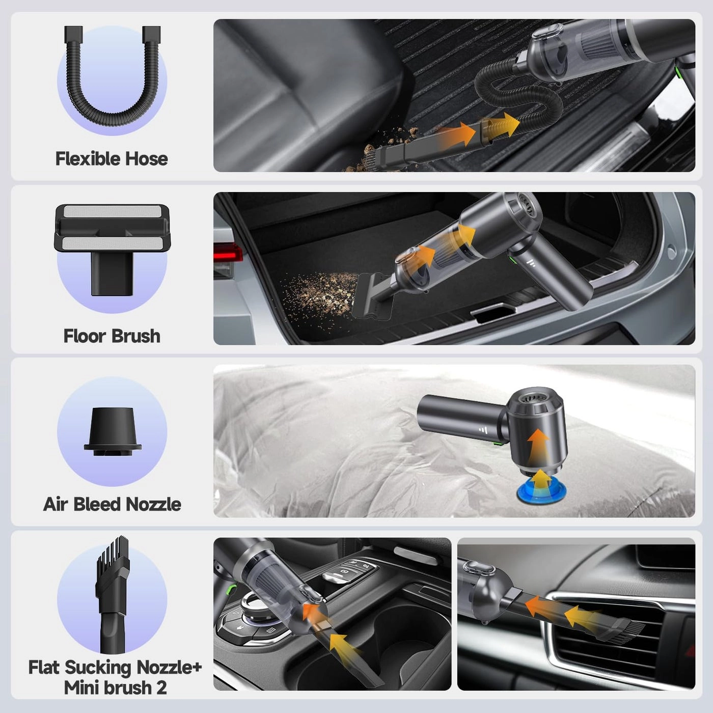 Car Vacuum - 16000PA Cordless