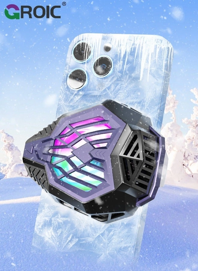 GROIC Phone Cooler - 3 Cooling Modes RGB Lights
