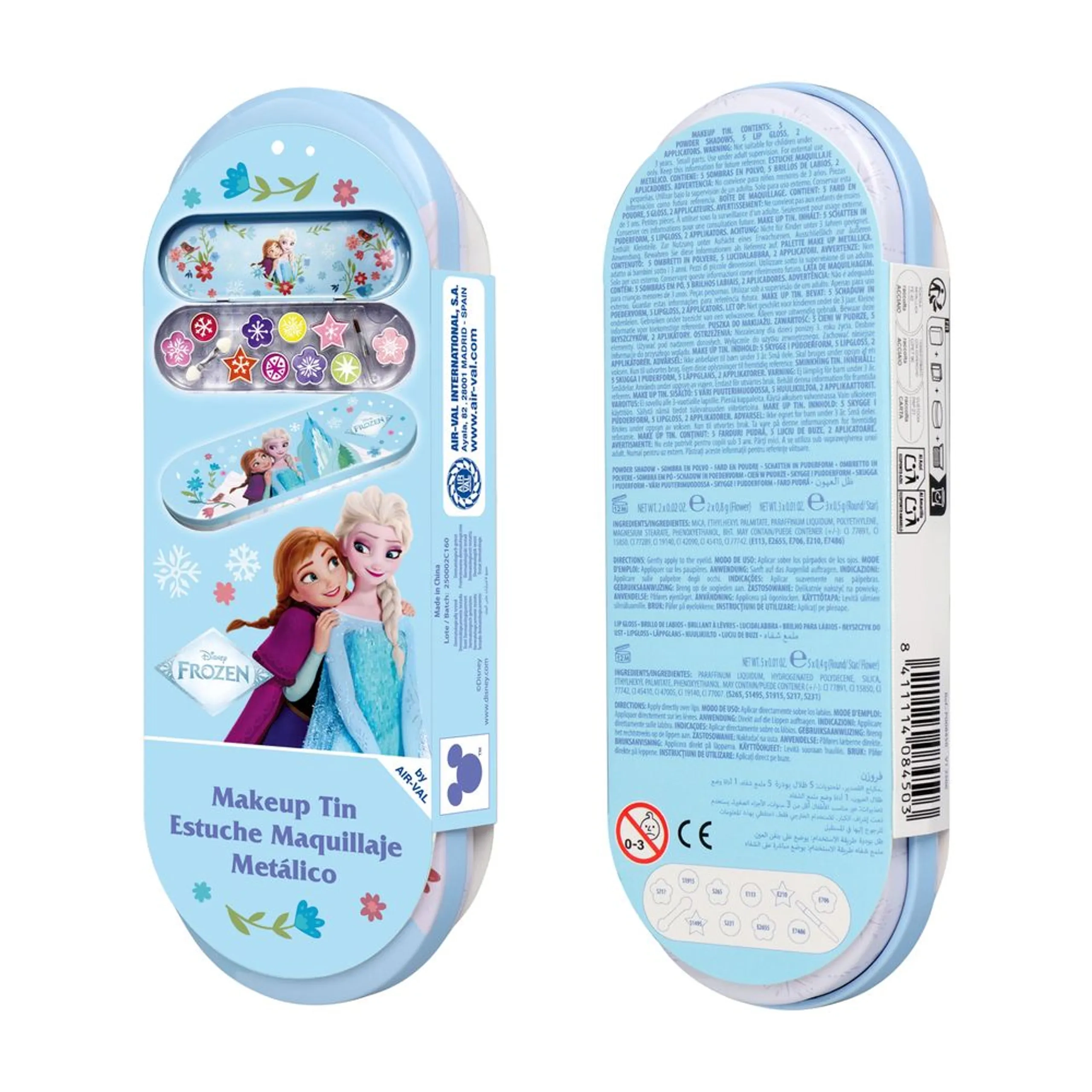 Air Val Disney Makeup Tin - 1.78 x 0.60 x 0.16 cm Frozen Suitable for 3 years & above