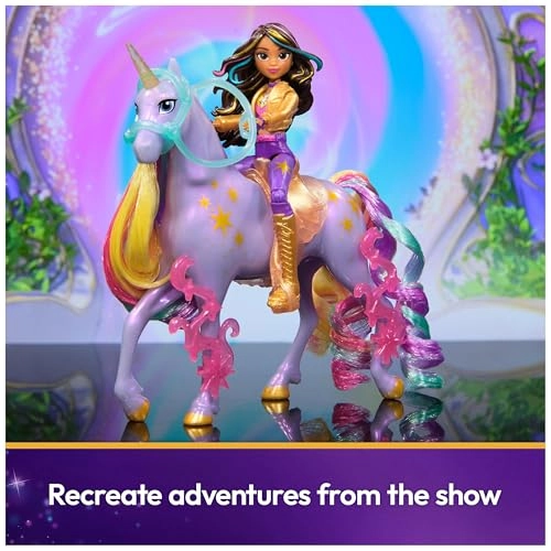 Sophia Doll - 4.5" 7-Point Articulation + Wildstar Unicorn - Rainbow Light-up Ages 4+
