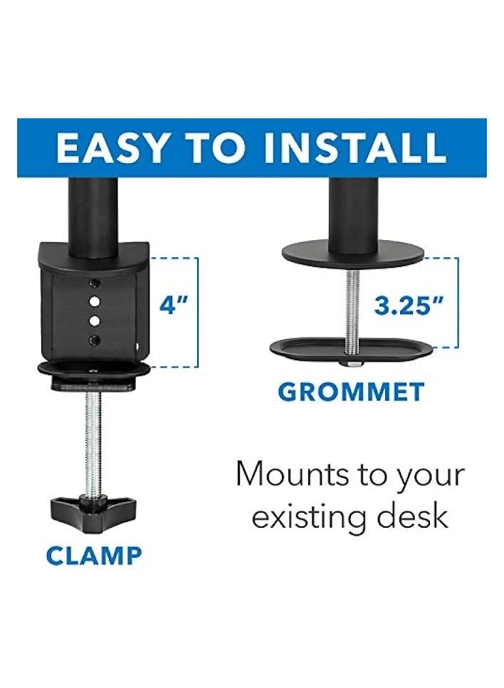 Dual LCD Monitor Desk Mount Stand - 2 27in