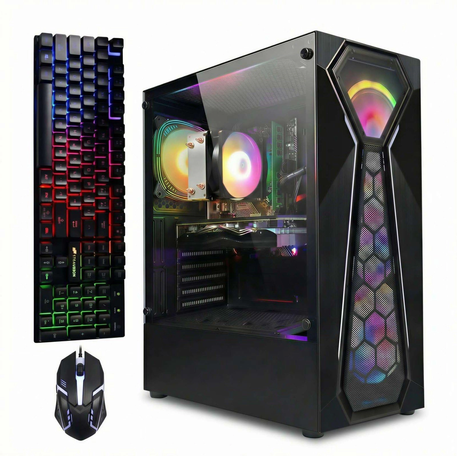 STGAubron Prebuilt Gaming PC - 16GB 512GB AMD Athlon 3000G