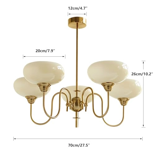Gold Vintage Chandelier - Not Dimmable