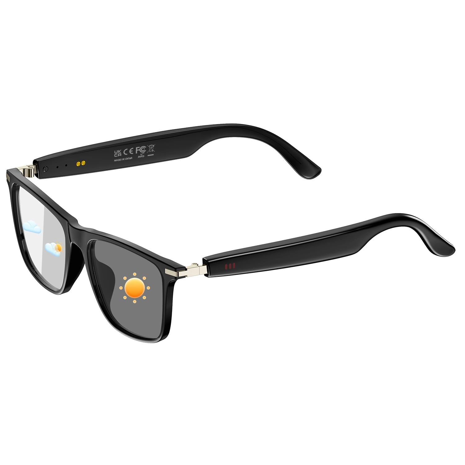 Uf-15 Ai Smart Glasses - 160+ Languages Photochromic Lenses IPX5 Waterproof