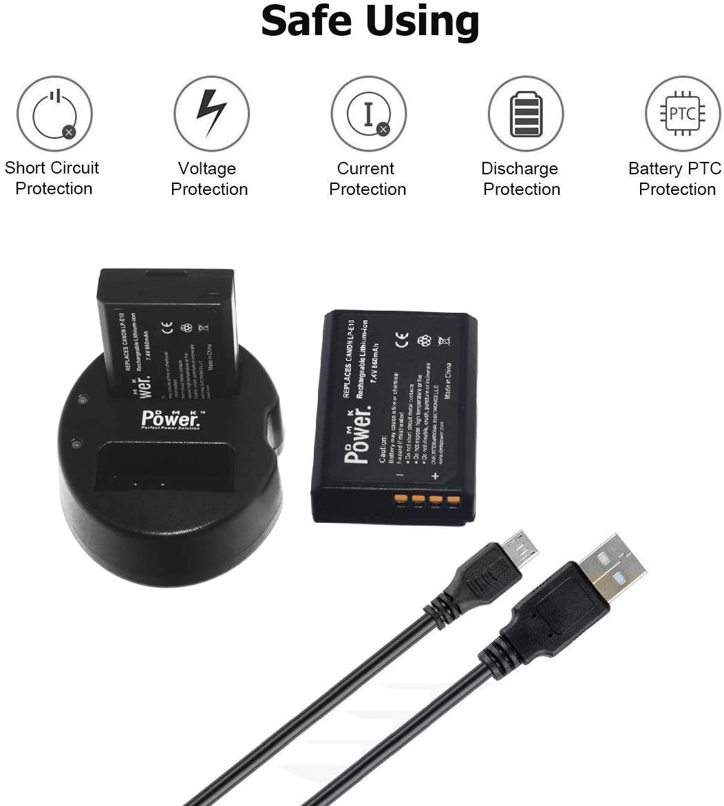 LP-E10 - 2-Pack + Dual USB Charger