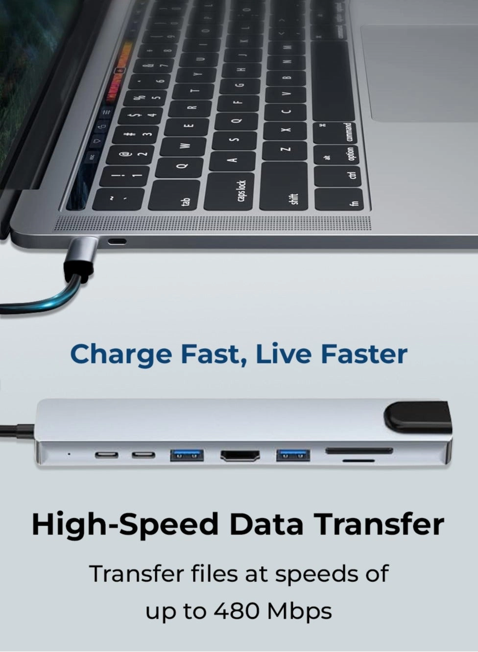 GH8G - 8-in-1 USB-C Hub 4K HDMI