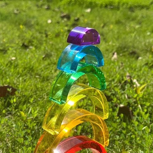 Acrylic Rainbow Stacker - 3 years and up 6 pieces