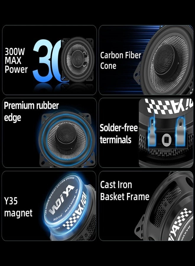 Car Coaxial Speakers - 4-Inch 2-Way