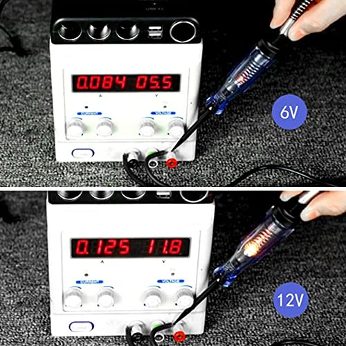 Automotive Voltage Test Pen - DC6–24V crocodile clips