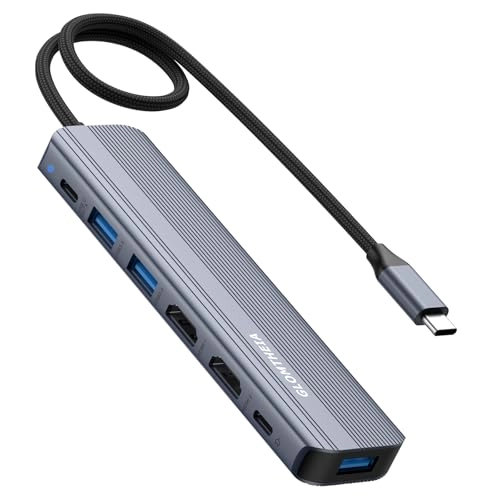 Glomtheia USB C Hub Docking Station - USB C MacBook Pro Air Dell XPS HP Spectre ThinkPad