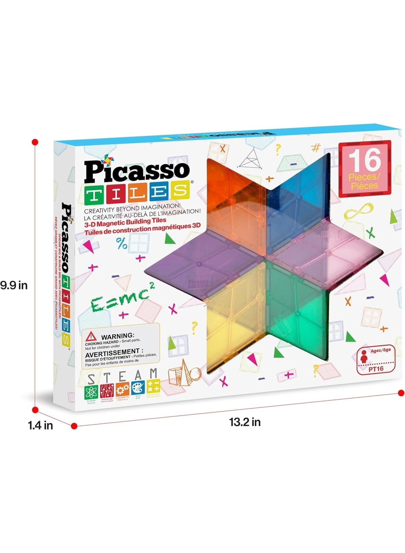 Magnetic Tiles 3D Geometry - 16 pcs