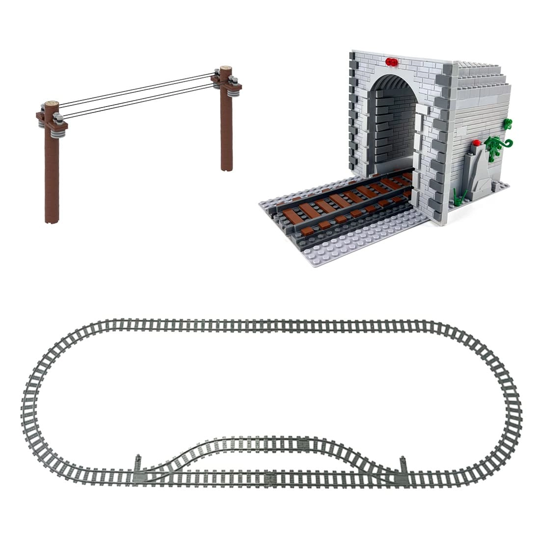 SDIERDFGEW Technology Train Railway Kit - Compatible with Lego