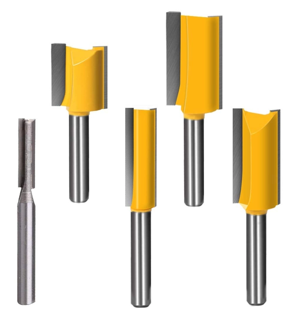 LFSEMINI Router Bit Set - 1/4" 3/8" 1/2" 5/8" 3/4" 5pcs