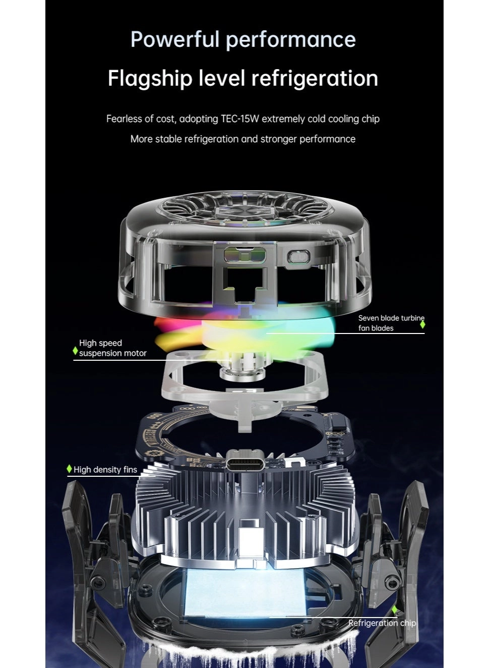 Phone Cooler - Magnetic Clip Type-C