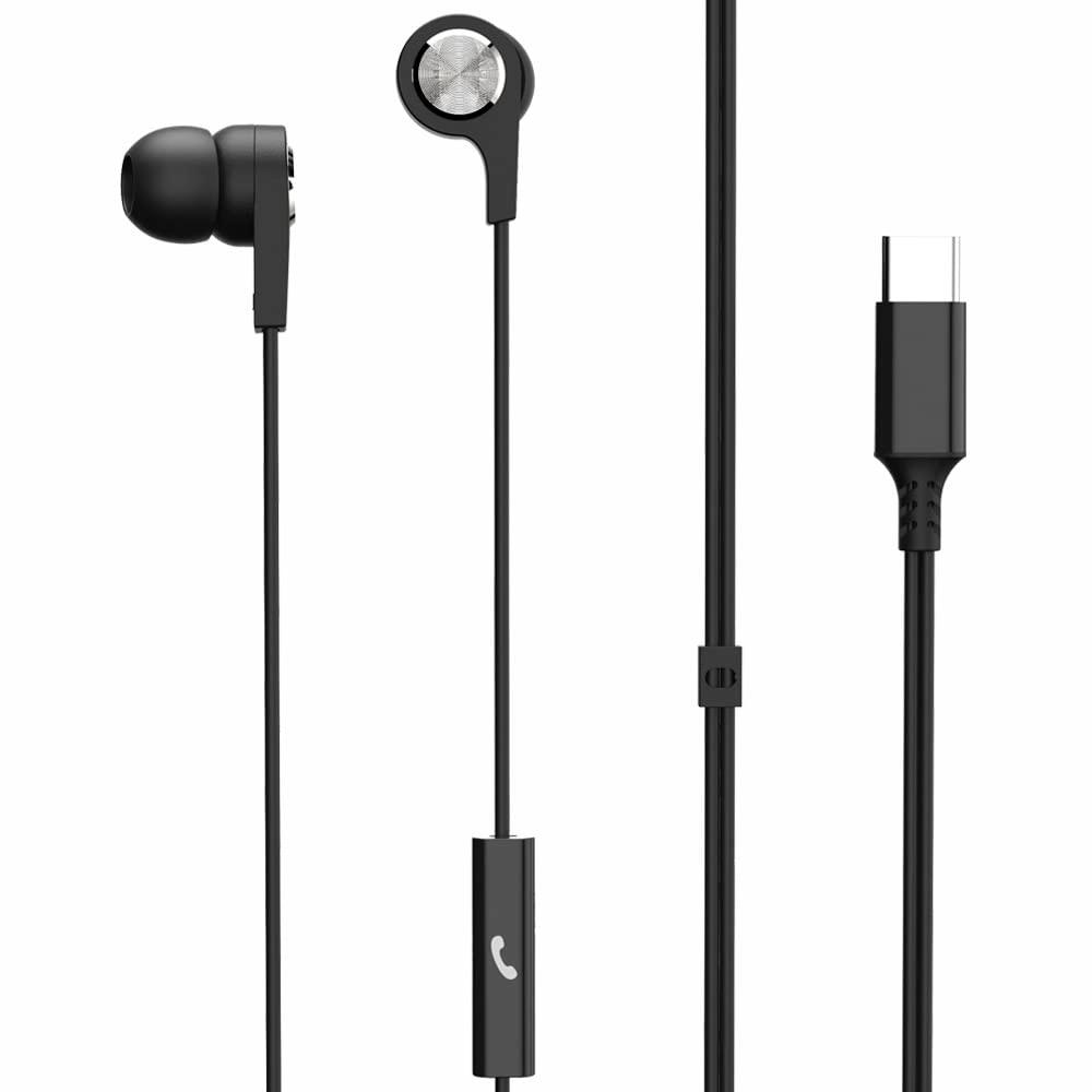 Maxell USB Type C Heavy Bass Earbuds Wired Earbud