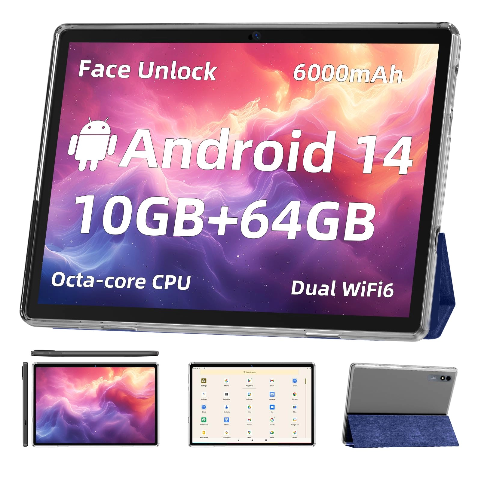 Android 14 Tablet - 64GB 10.1"