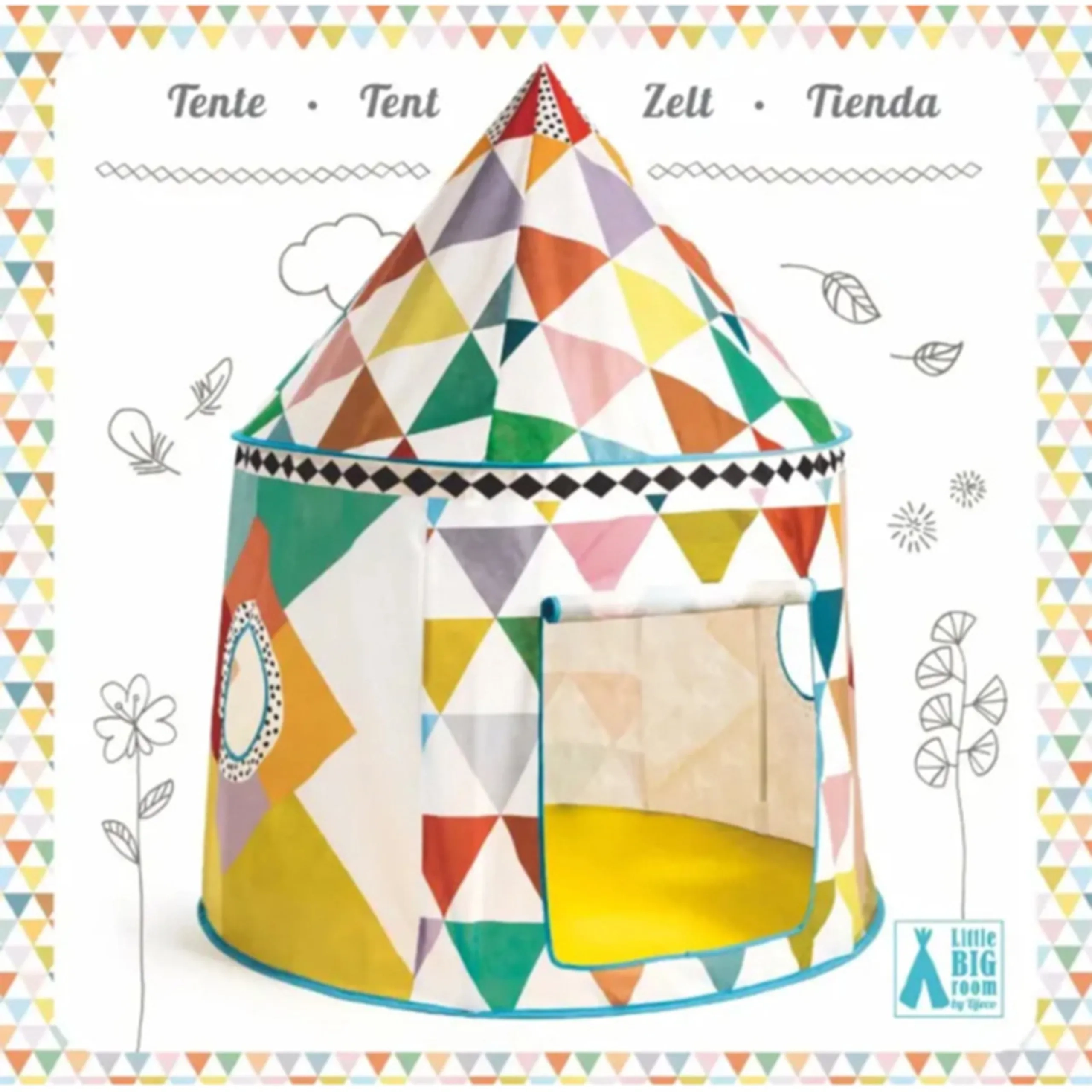 Indoor Play Tent - 130cm height 106cm diameter