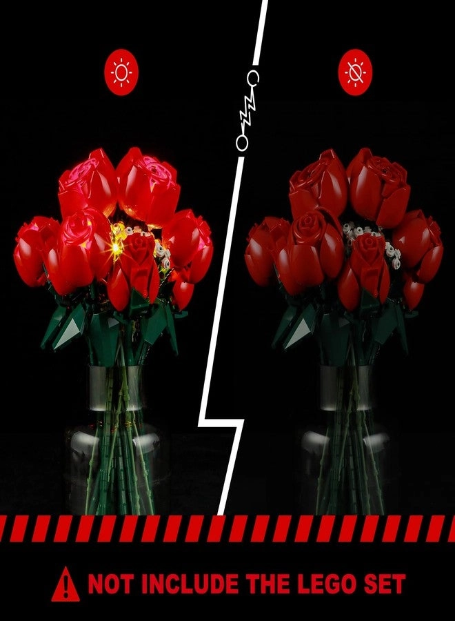 Led Lighting Kit for Roses - Compatible with Lego Icons Flower 10328
