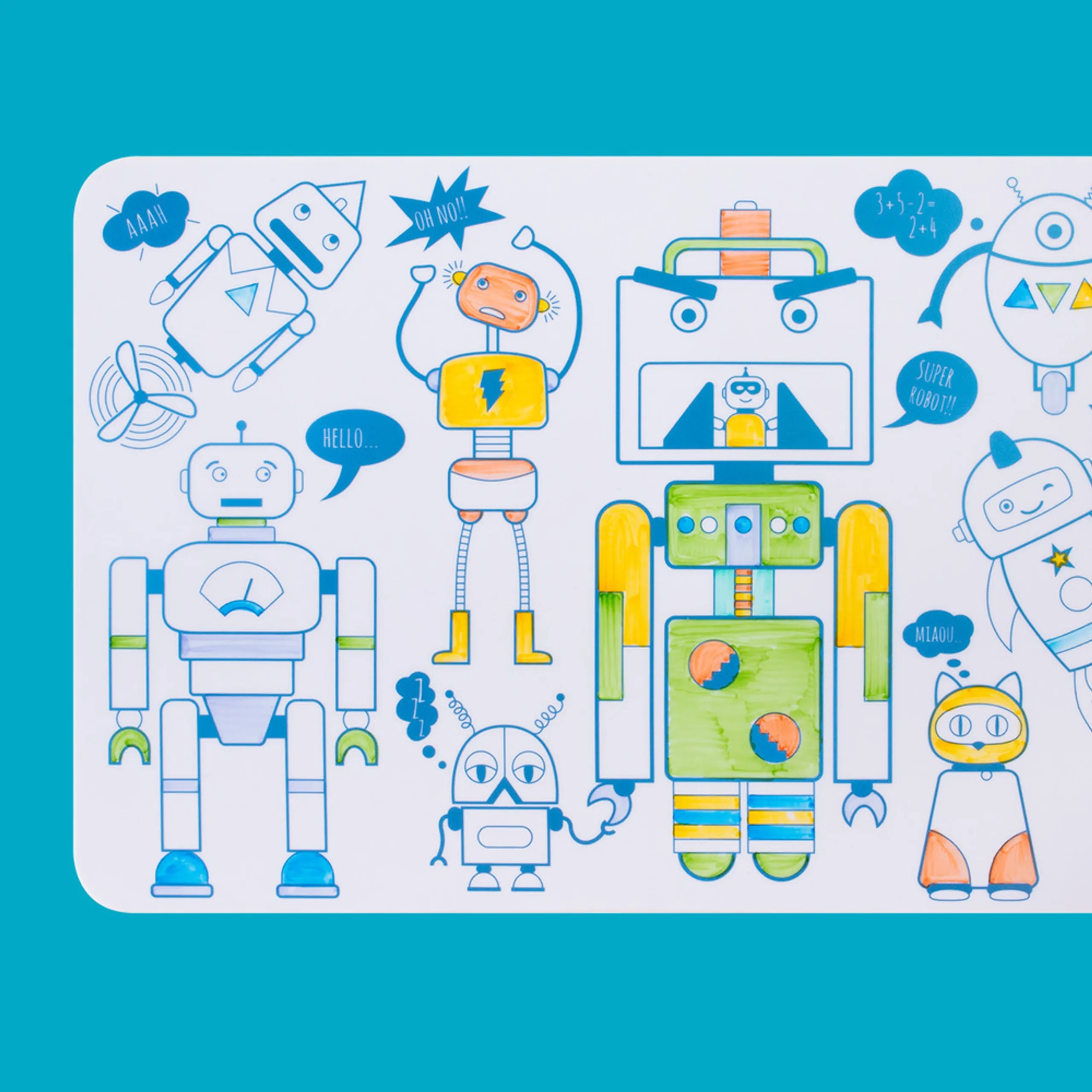Robot Reversible Mini Playmat - 3 years and above