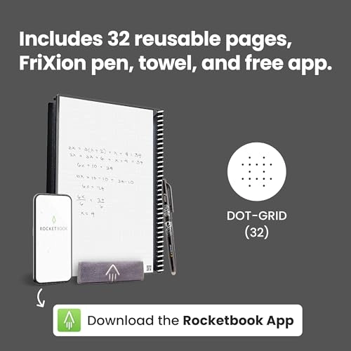 Smart REUsable Notebook Letter Spiral - Dotted 240 Pages