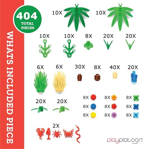 Jungle Building Bricks Kit - 404 pcs