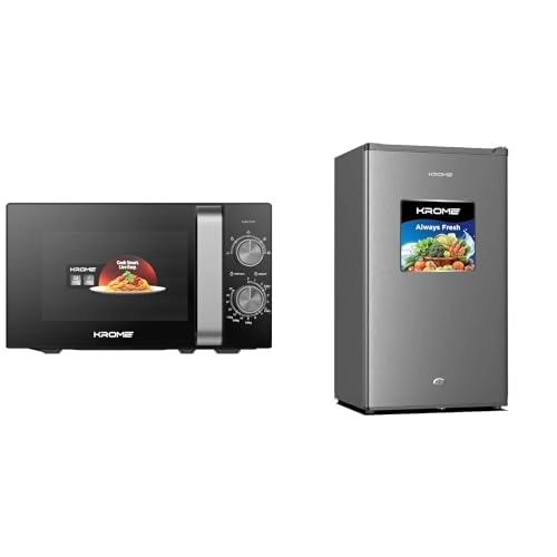 Krome Microwave Oven + Refrigerator - 120L