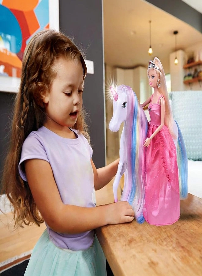 Unicorn Princess Doll - Magical Light Mane and Tail Set