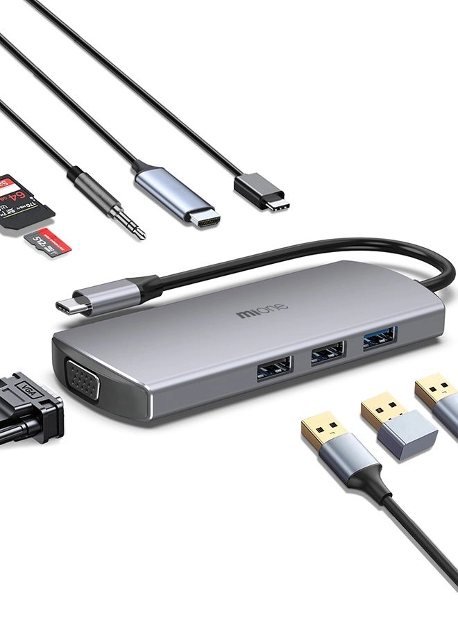 MiOne USB Hub - 4K HDMI 100W PD 5Gbps USB 3.0