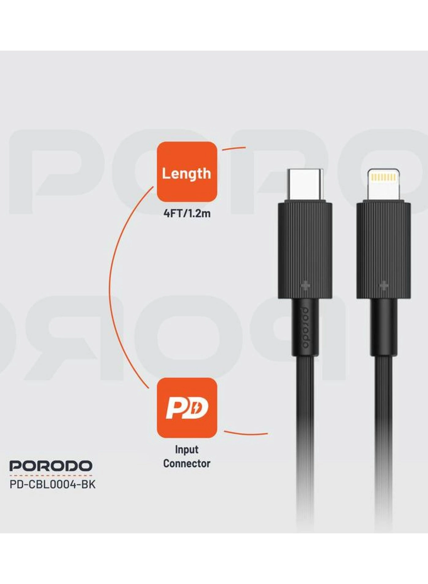 PD-CBL0004 USB-C to Lightning Cable 1.2m