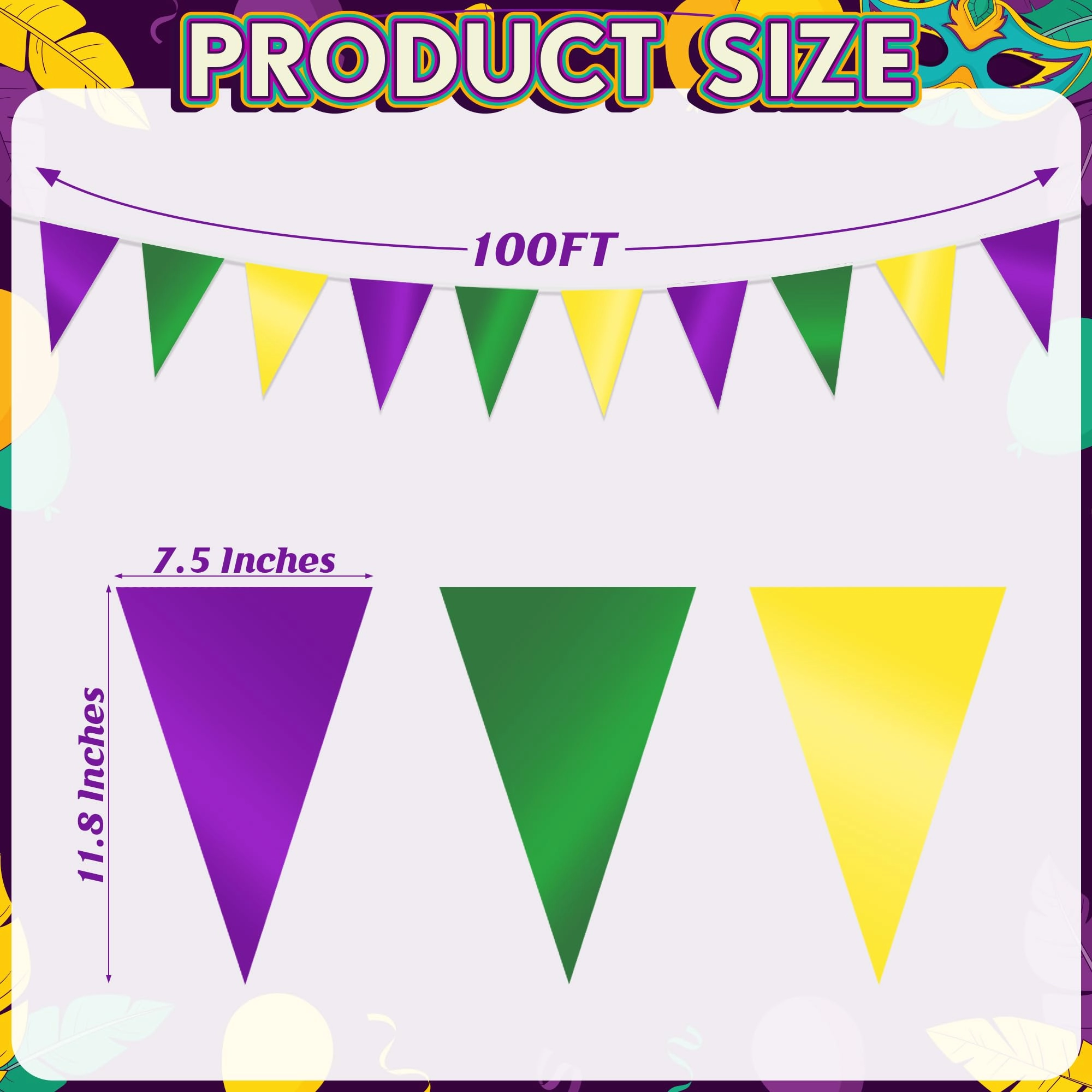 Mardi Gras Banner - 1 PCS