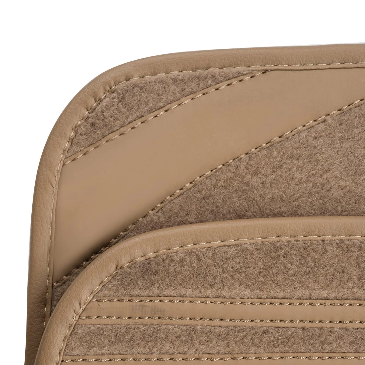 Faux Leather Car Mats - Blue Edge Universal Fit