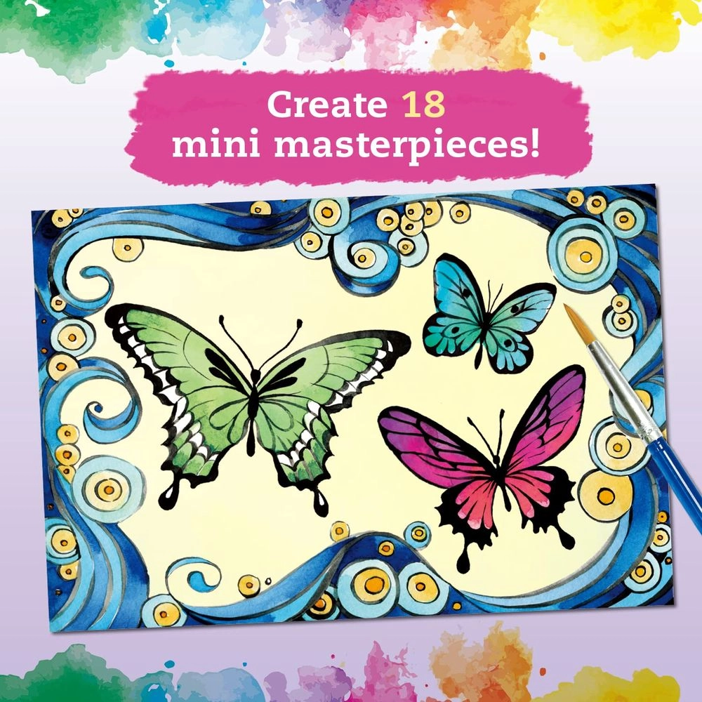 Watercolor Wishes - Watercolour paints, a booklet of beginner-friendly painting techniques, art cards and a brush