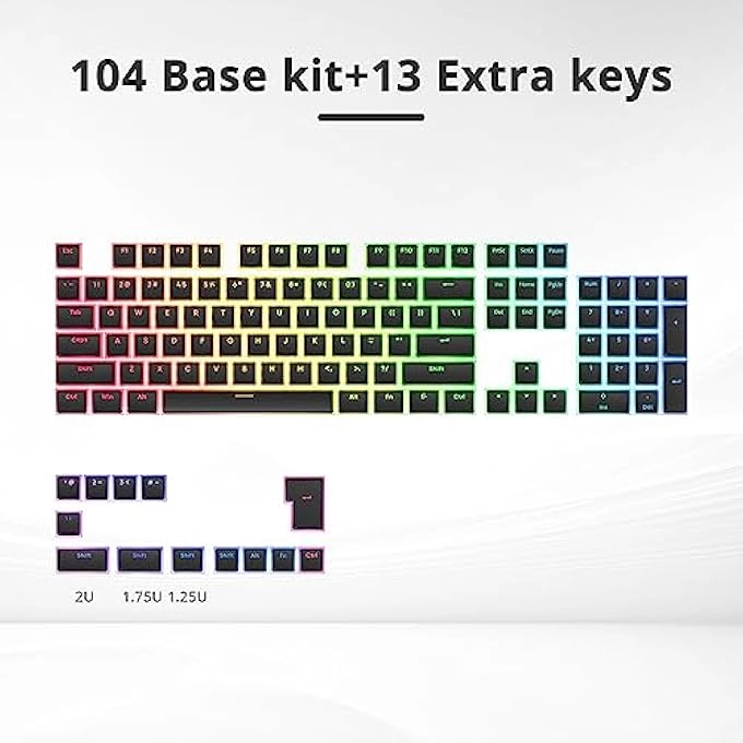 PUDDING KEYCAPS 2 - 112 KEYS PBT BLACK