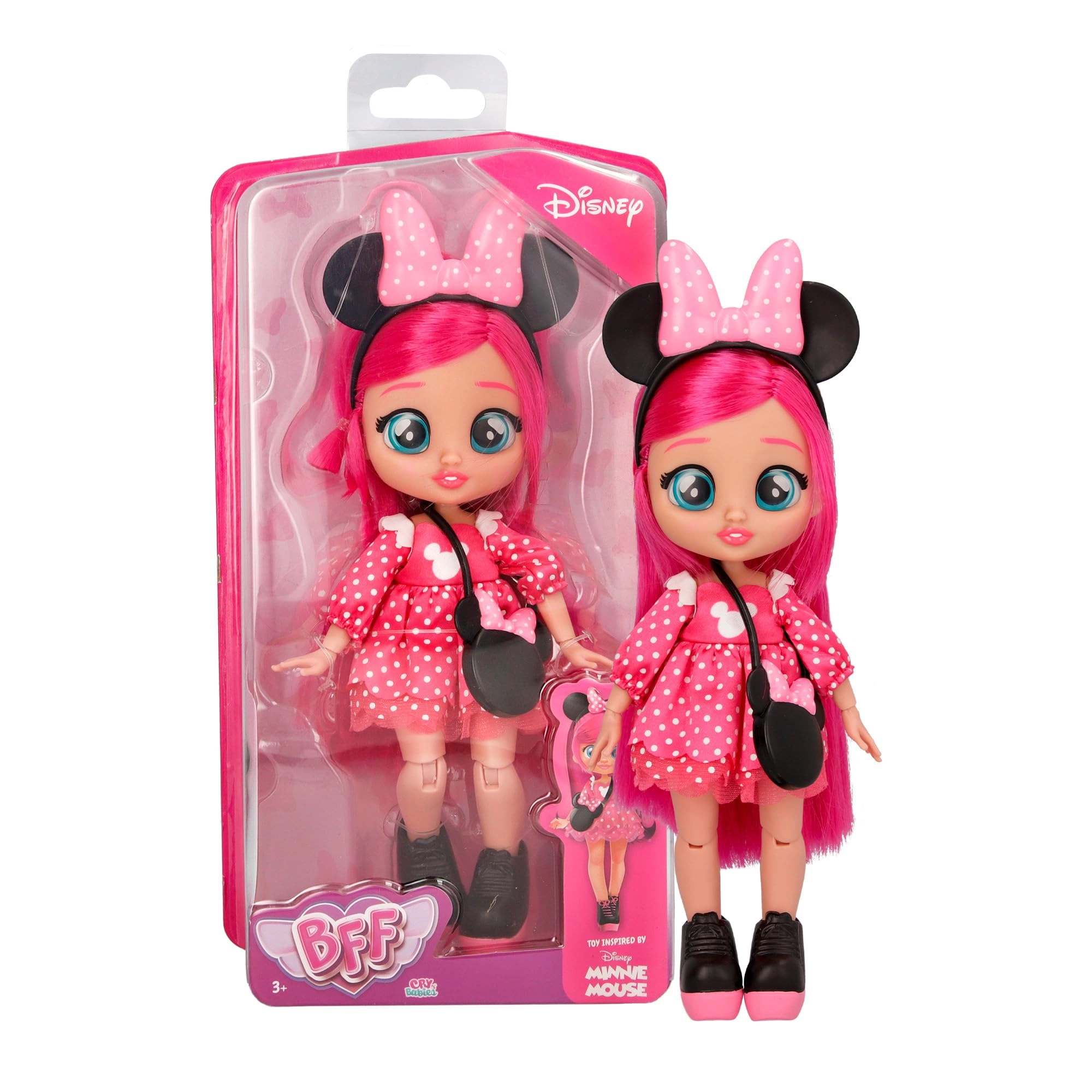 BFF BY CRY BABIES Minnie Fashion Doll - 20 cm 4 accessories Ages 3+