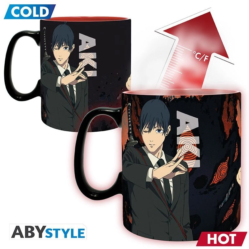 Ceramic Chainsaw Man: Denji & Aki Heat Change Mug - 460ml
