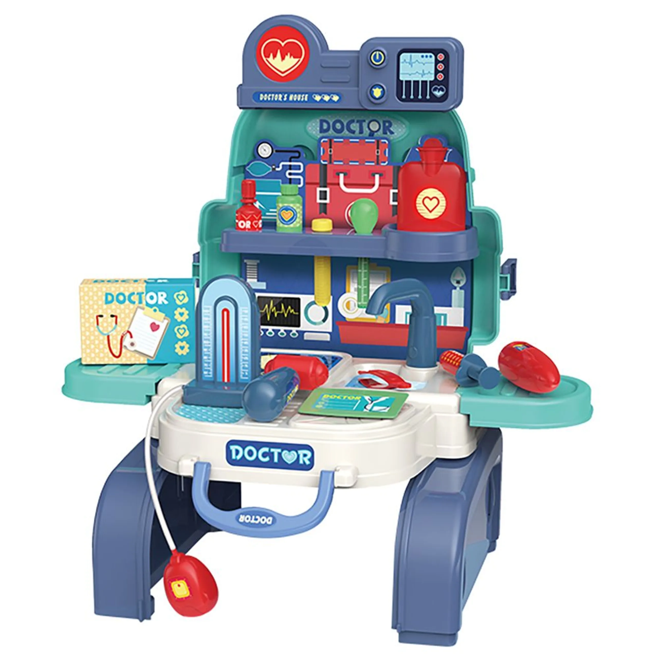 SAMBOX Role Play Clinic Toy Set School Bag - 23pcs