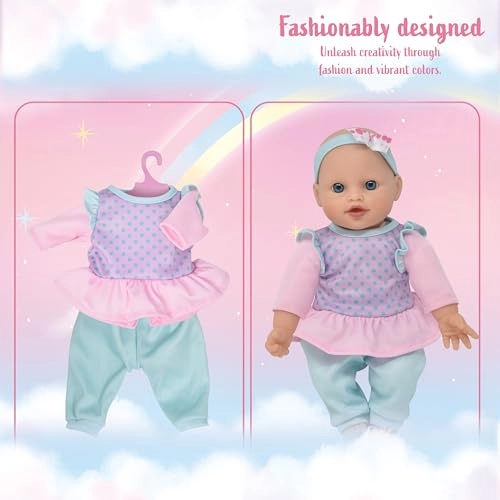 Soft Body Baby Doll - 12 Inch Backpack Carrier Clothes Accessories Ages 3+