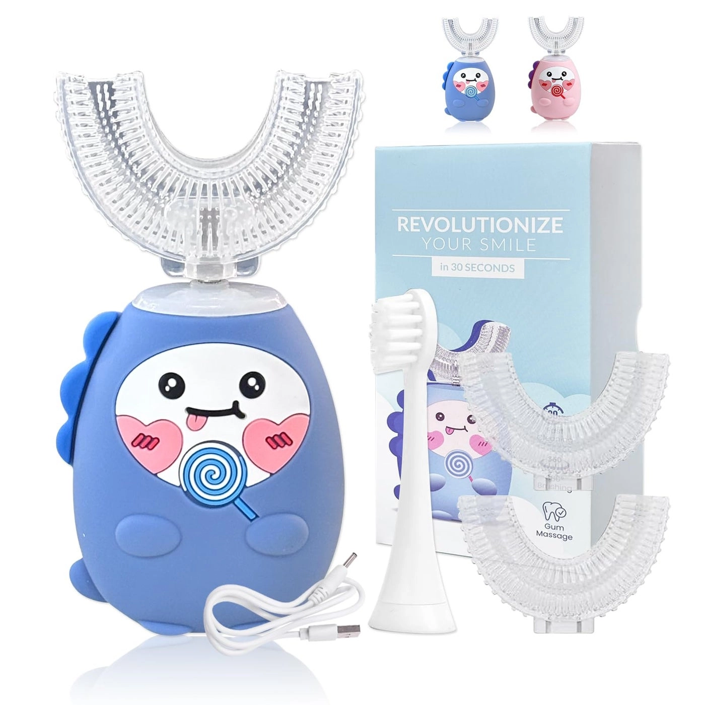 Kenmohuo U Shaped Toothbrush - 3PCS 360Âº Automatic Ultrasonic