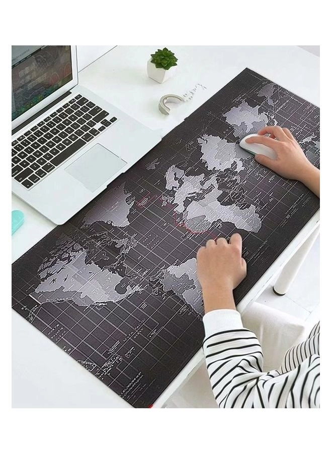 World Map Large Rubber Gaming Mouse Pad - 80x40 cm