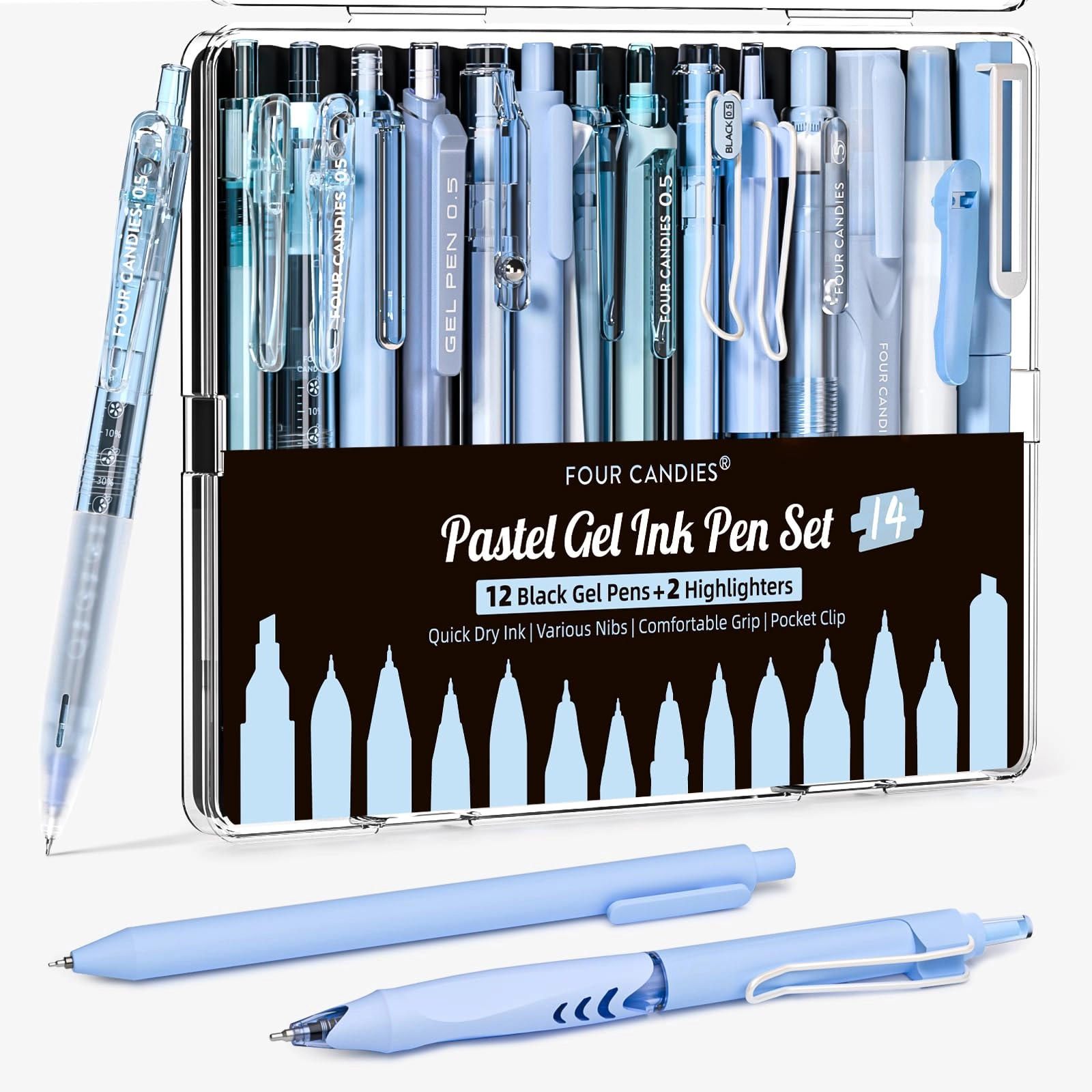 Gel Pen Set - 12Pack 0.5mm