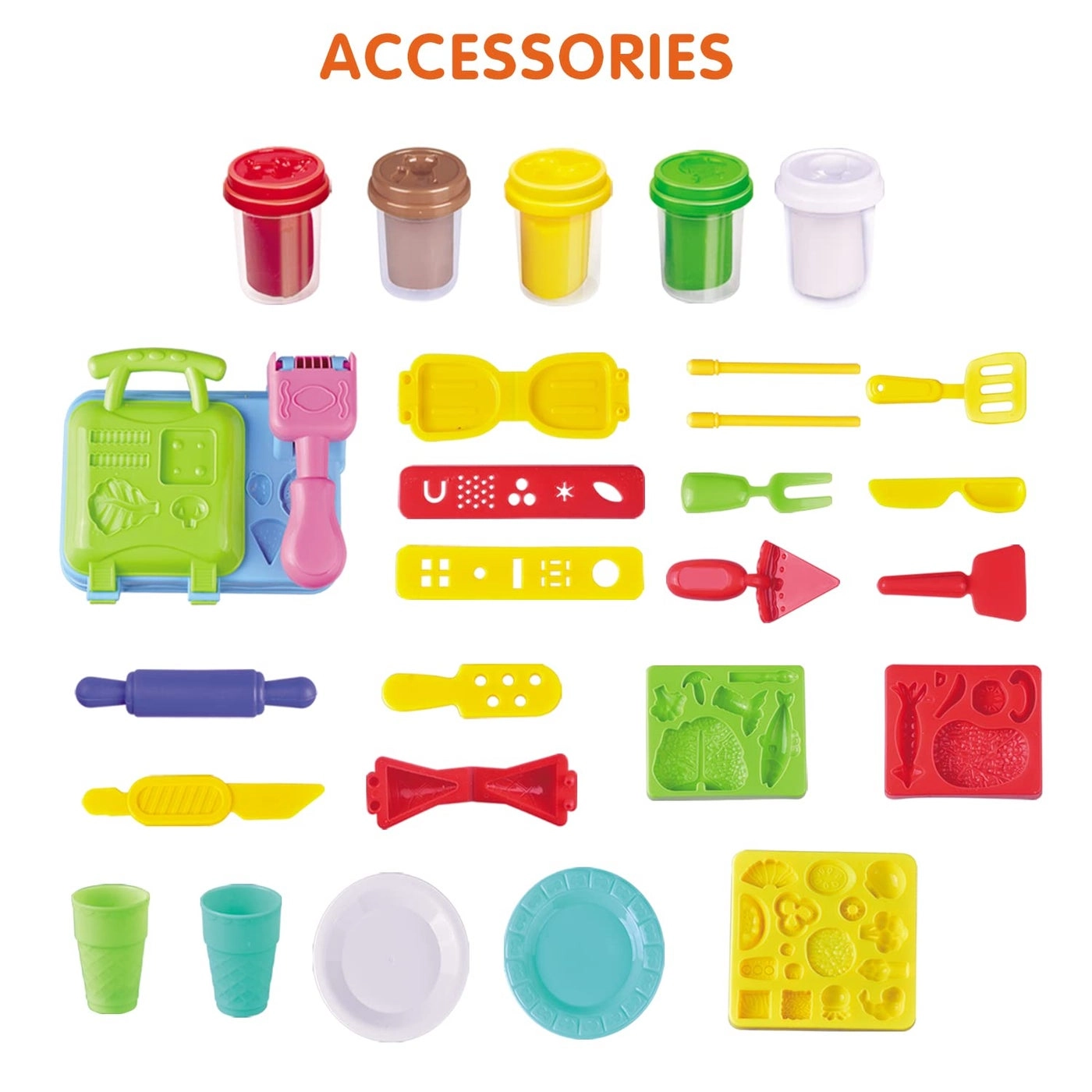 Burger Barbecue Color Dough Sets - 4+ years 21 pcs