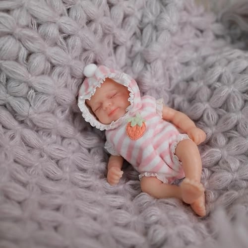Reborn Baby Doll - 6 Inch Vinyl Closed Eyes Ages 3+